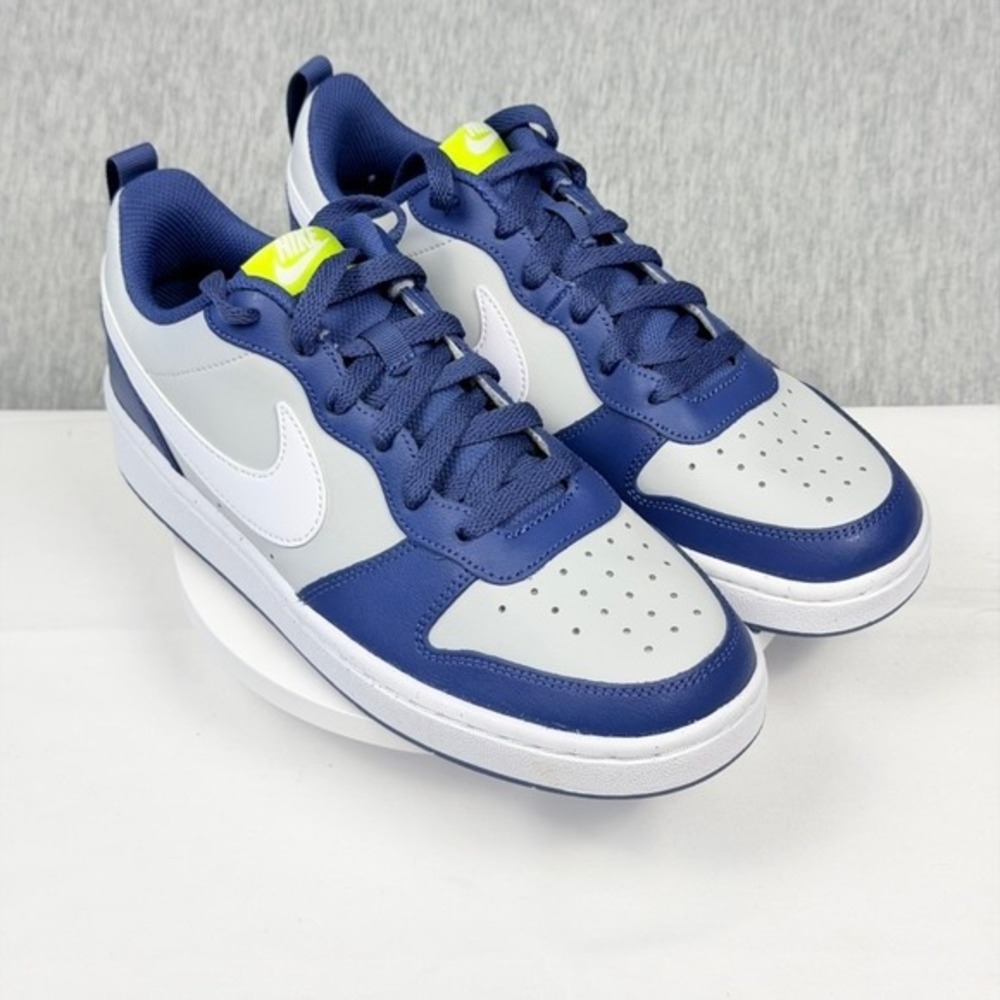 Nike Court Borough Low 2 Midnight Navy Wolf Grey Volt BQ5448-016 7Y Womens 8.5 - Picture 2 of 16